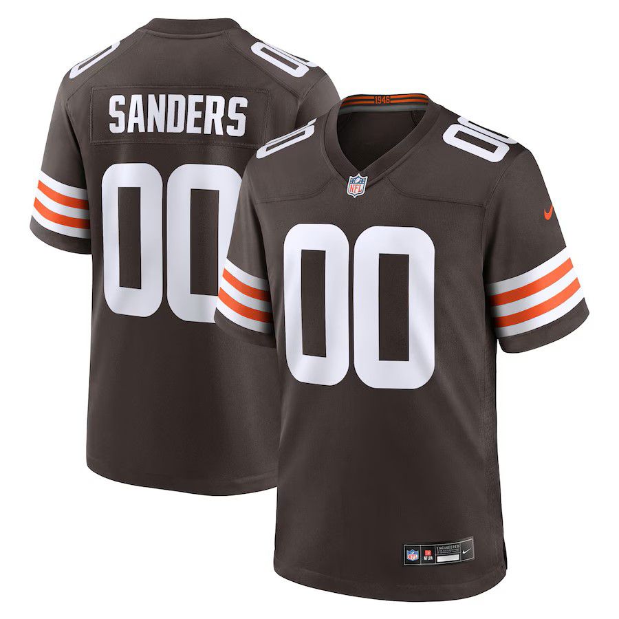 Men Cleveland Browns #00 Shedeur Sanders Nike Brown 2025 NFL Draft Game Jersey